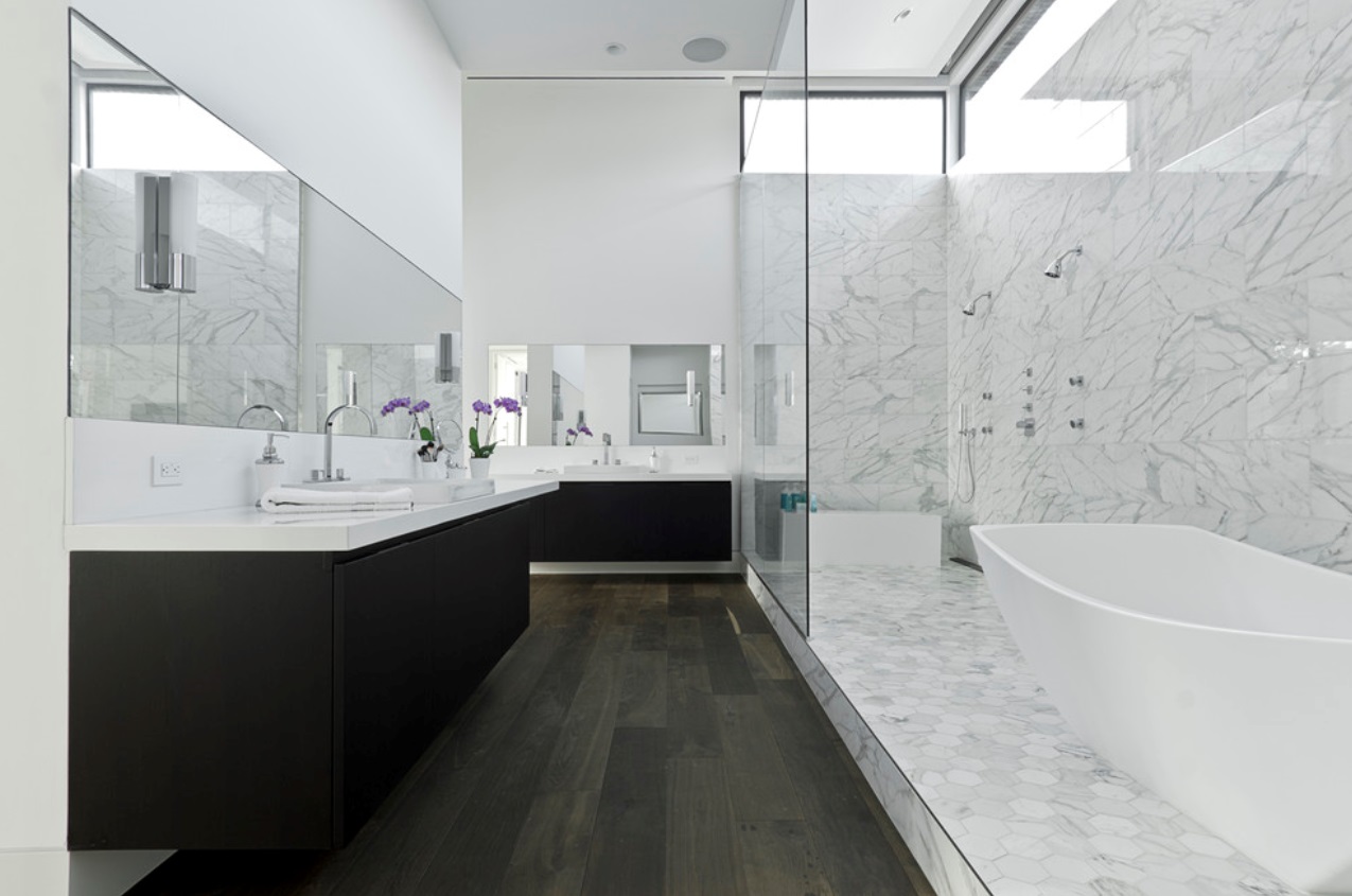 tub inside shower bathroom