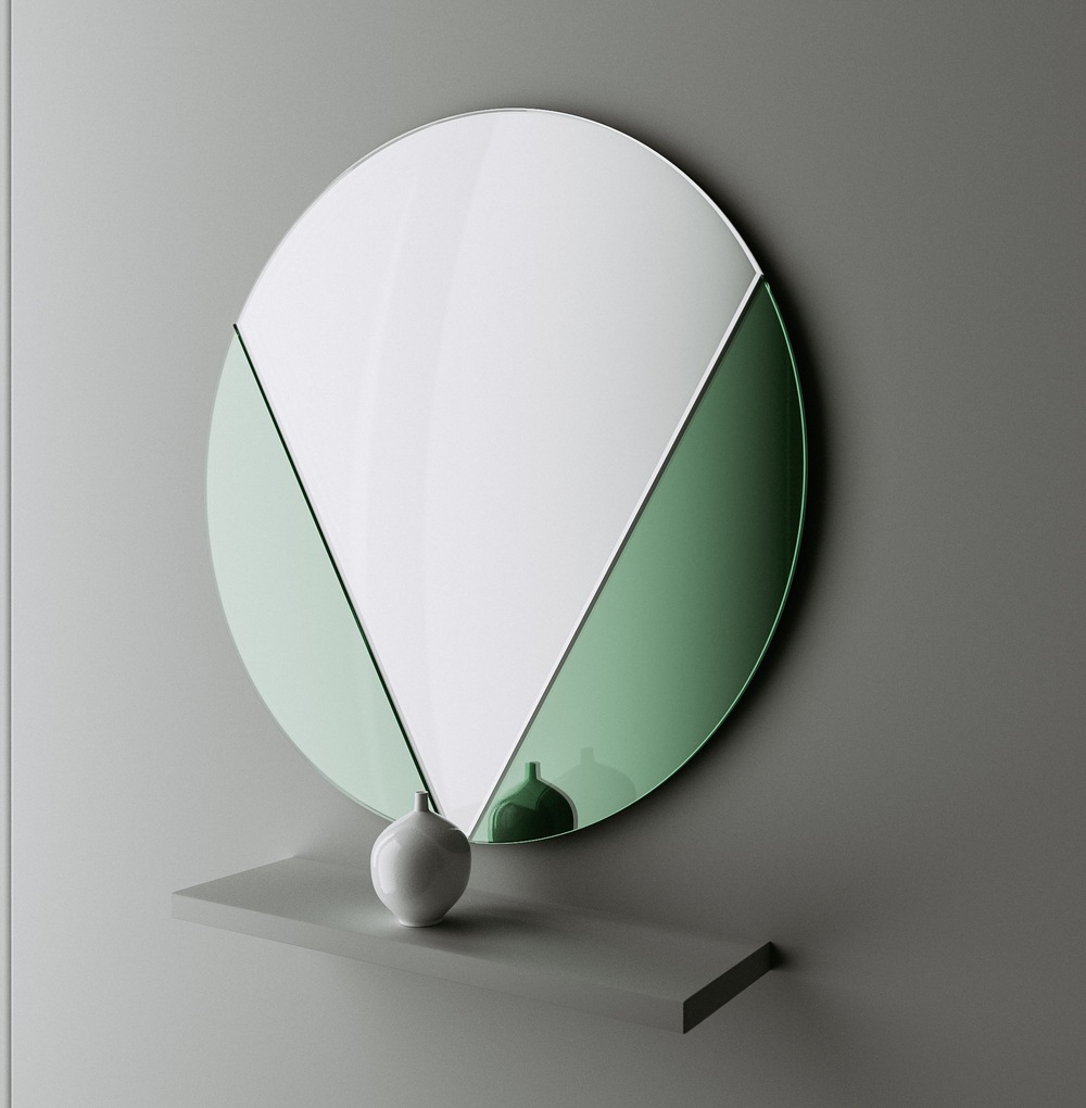 Green+Art+Deco+Mirror