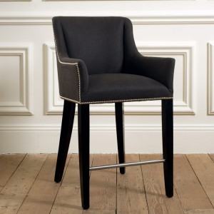 black studded bar stool