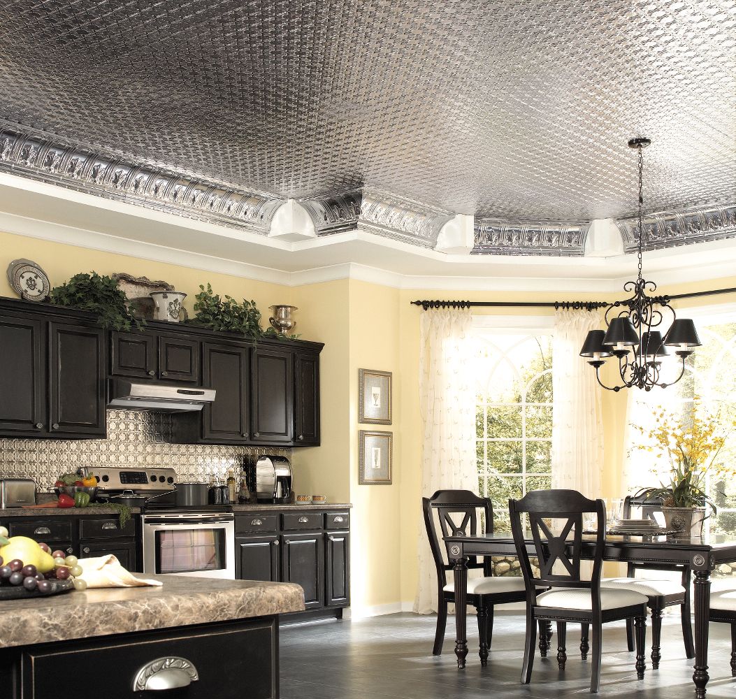 tin ceiling kitchen interiors making a comeback