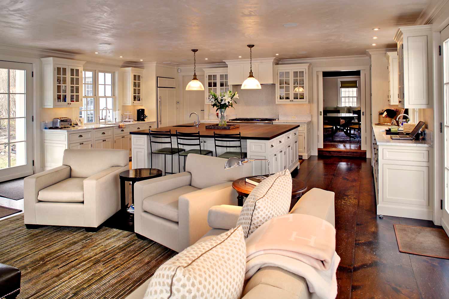 farmhouse appeal kitchen living room rustic country